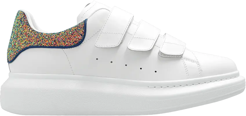 Alexander Mcqueen Alexander McQueen Wmns Oversized Triple Strap Sneaker &#039;White Glitters&#039;