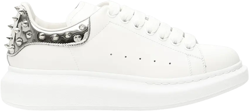  Alexander Mcqueen Alexander McQueen Wmns Studded Oversized Sneaker &#039;White Silver&#039;