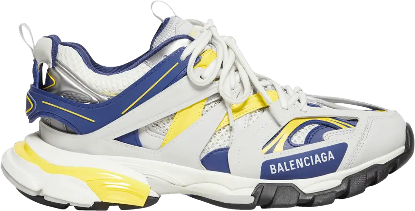  Balenciaga Track Sneaker &#039;White Dark Blue Yellow&#039;