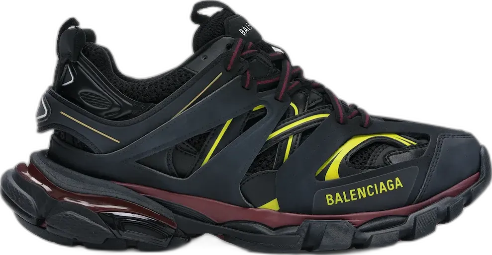  Balenciaga Track Trainers Black Bordeaux