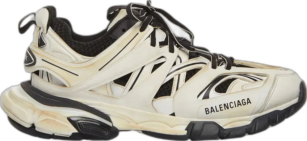  Balenciaga Track Worn Out In White Black