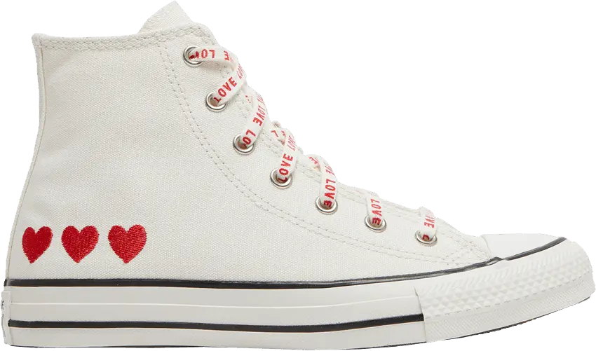  Converse Chuck Taylor All Star High GS &#039;Embroidered Hearts&#039;
