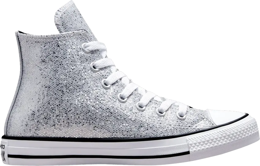  Converse Chuck Taylor All Star High GS &#039;Glitter - Silver&#039;