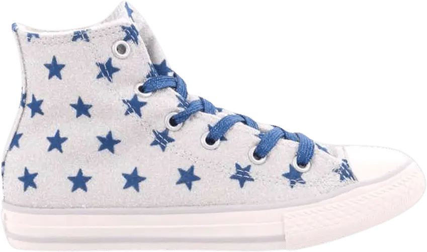  Converse Chuck Taylor All Star High GS &#039;Glitter Blue Stars&#039;