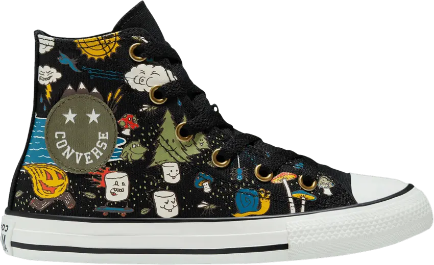  Converse Chuck Taylor All Star High GS &#039;Summer Camp - Black Amarillo&#039;