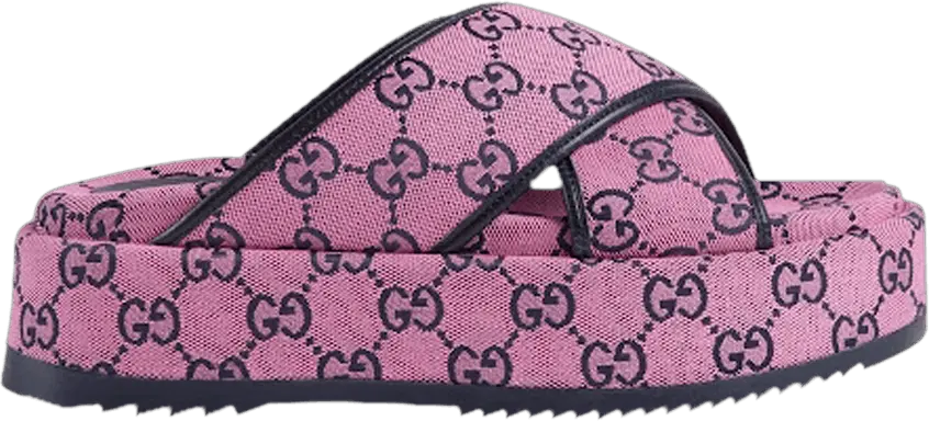 Gucci Wmns Platform Sandal &#039;Allover GG - Pink&#039;