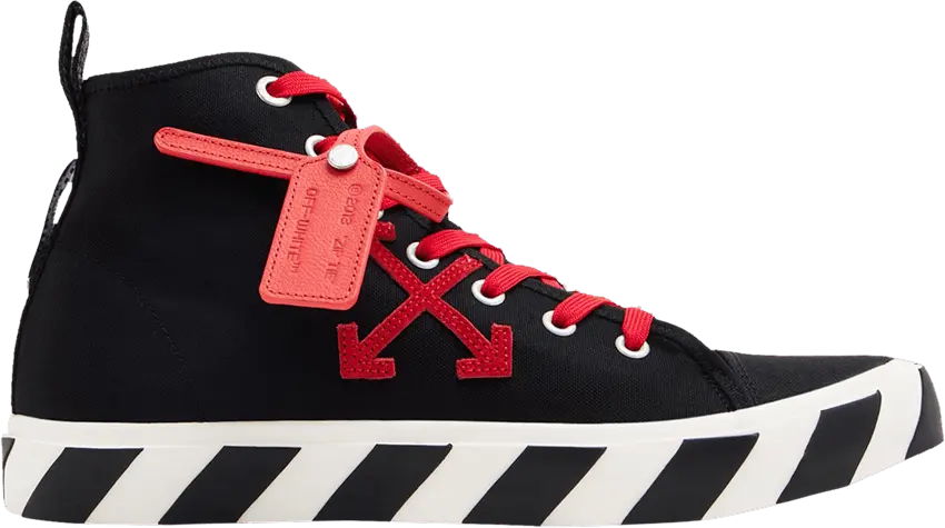  Off-White Vulcanized Mid &#039;Black Red&#039;