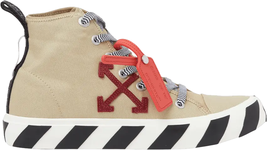  Off-White Vulcanized Mid &#039;Sand Burgundy&#039;