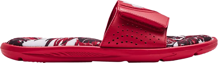 Under Armour Ignite 6 Graphic Strap Slide &#039;Red White&#039;