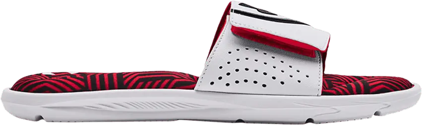  Under Armour Ignite 6 Graphic Strap Slide &#039;White Red&#039;