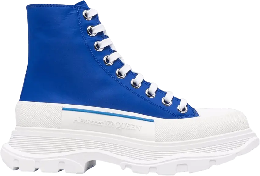  Alexander Mcqueen Alexander McQueen Wmns Tread Slick Boots &#039;Blue&#039;
