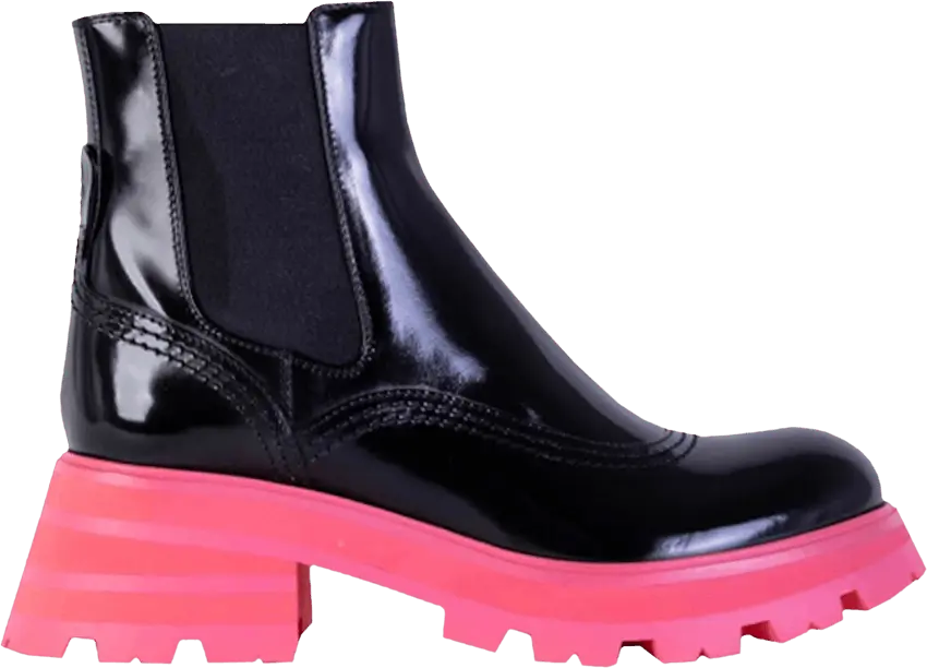 Alexander Mcqueen Alexander McQueen Wmns Wander Chelsea Boot &#039;Black Pink&#039;