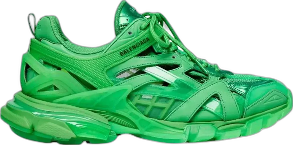  Balenciaga Track.2 Clear Sole Fluo Green