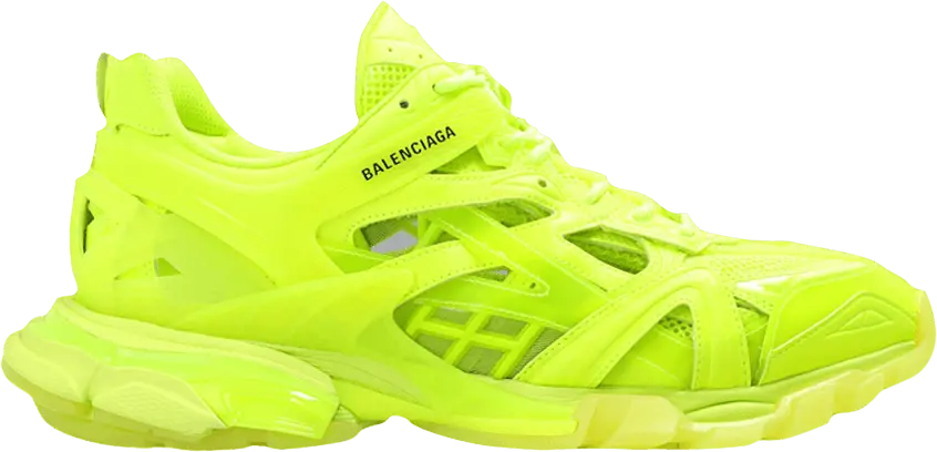  Balenciaga Track.2 Sneaker &#039;Clear Sole - Fluorescent Yellow&#039;