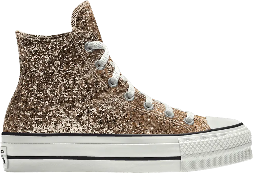  Converse Chuck Taylor All Star High Platform &#039;Glitter&#039; By You