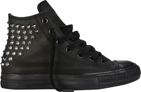  Converse Chuck Taylor All Star Leather Collar Studs Hi &#039;Phantom Black&#039;