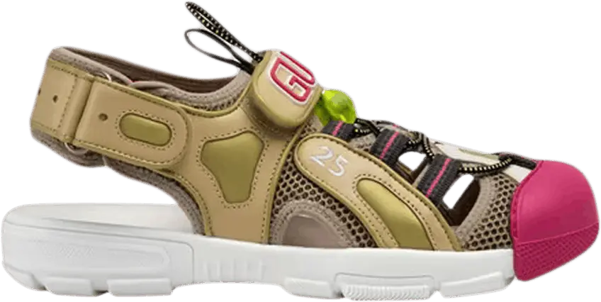  Gucci Wmns Tinsel Sport Sandals &#039;Crystal Beige&#039;