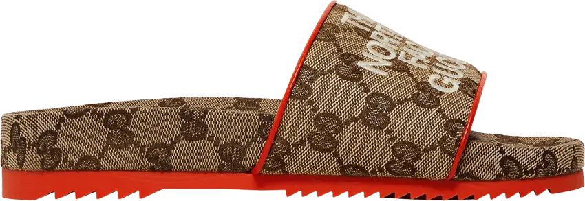  The North Face x Gucci Wmns Slide &#039;Beige Orange Monogram&#039;