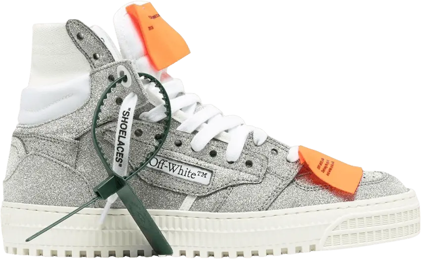  Off-White Wmns Off-Court 3.0 High &#039;Silver Glitter&#039;