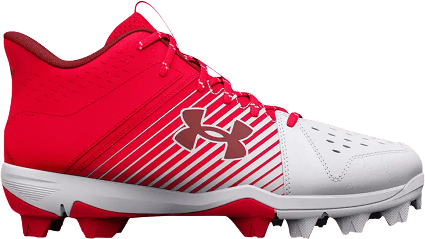  Under Armour Leadoff Low Mid GS &#039;Red White&#039;