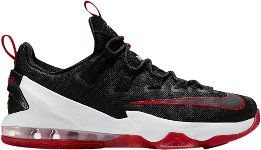  Nike LeBron 13 Low Black Red White