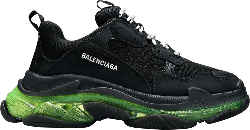  Balenciaga Triple S Black Yellow Fluo