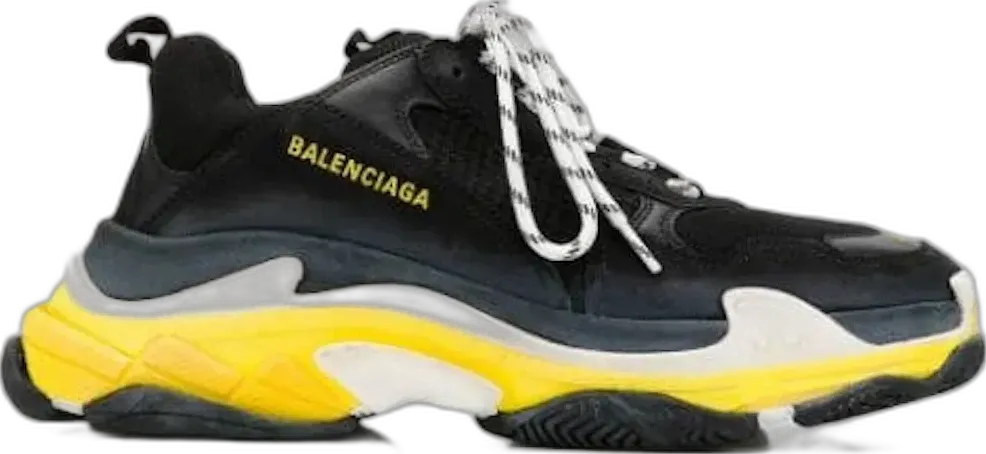  Balenciaga Triple S Black Yellow White