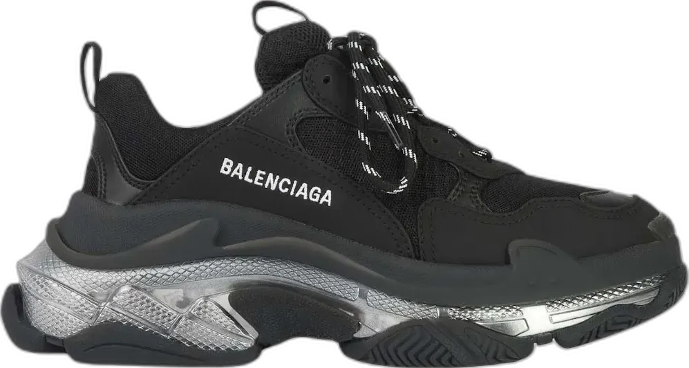  Balenciaga Triple S Clear Sole Black Ivory (Women&#039;s)