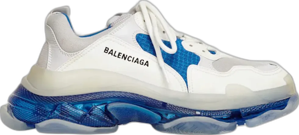  Balenciaga Triple S Clear Sole Blue (Women&#039;s)