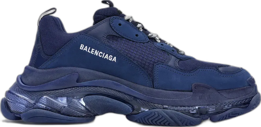  Balenciaga Triple S Clear Sole Navy