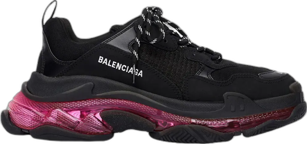  Balenciaga Triple S Clear Sole Neon Pink