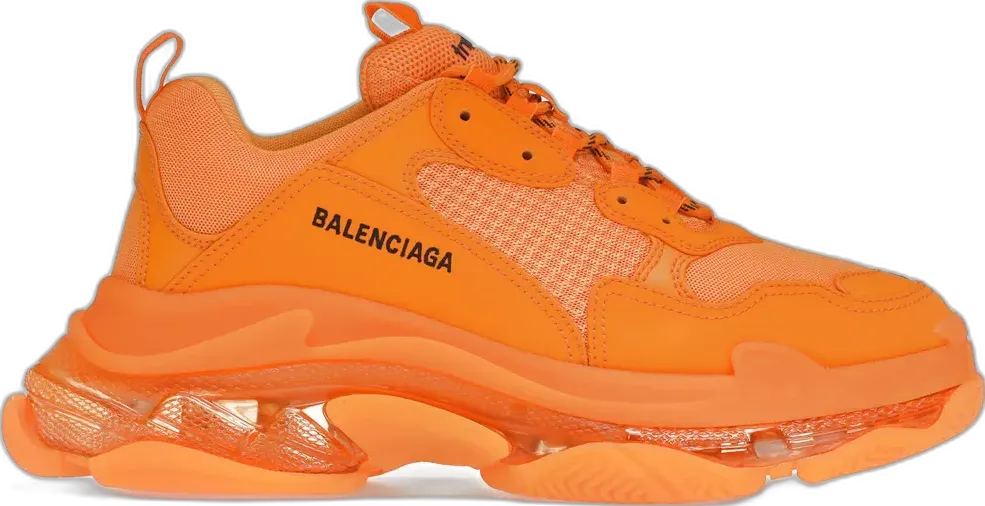  Balenciaga Triple S Clear Sole Orange