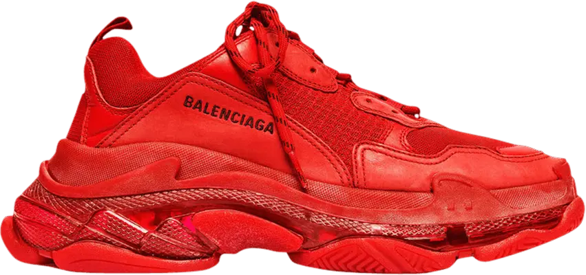  Balenciaga Triple S Clear Sole Sneaker &#039;Red&#039;