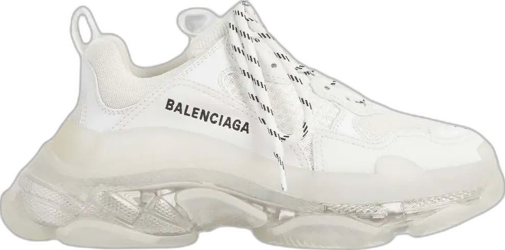  Balenciaga Triple S Clear Sole White (Women&#039;s)