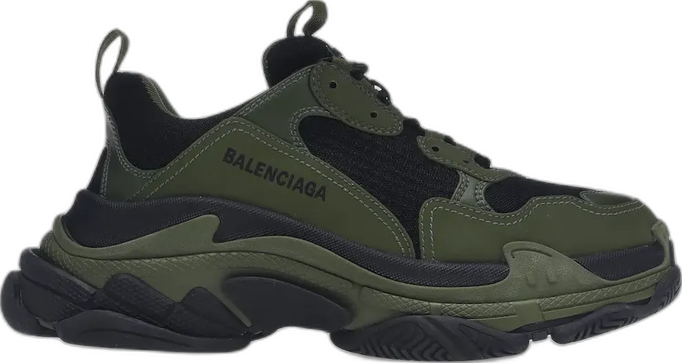  Balenciaga Triple S Dark Green Black