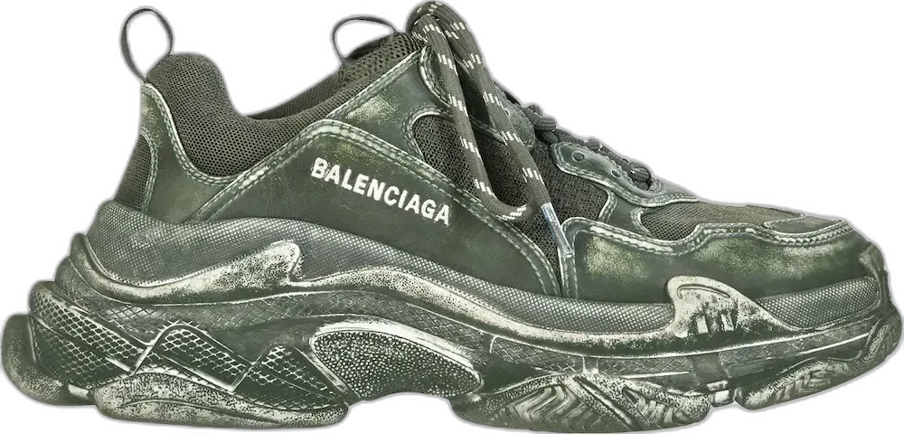  Balenciaga Triple S Faded Green