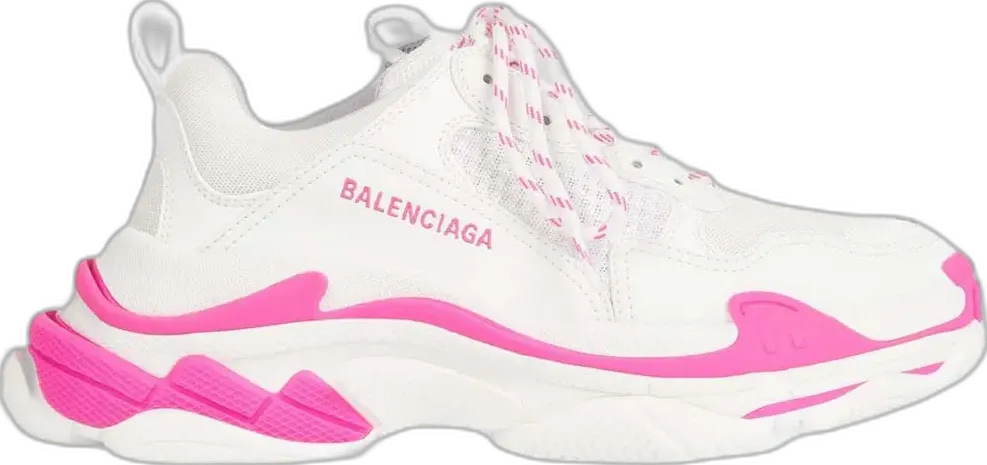  Balenciaga Triple S Fluo Pink White (Women&#039;s)