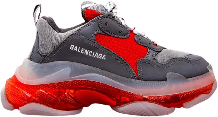  Balenciaga Triple S Grey Red