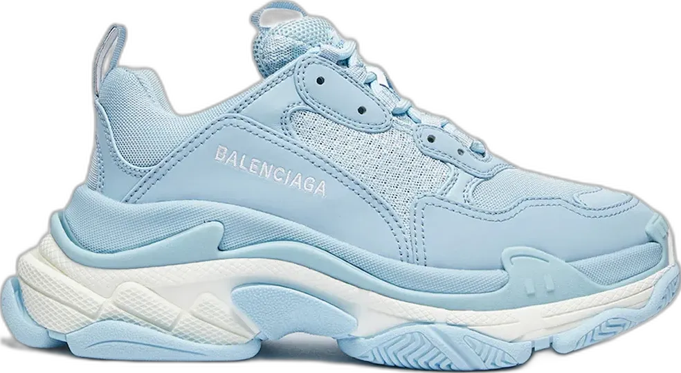  Balenciaga Triple S Light Blue White (Women&#039;s)