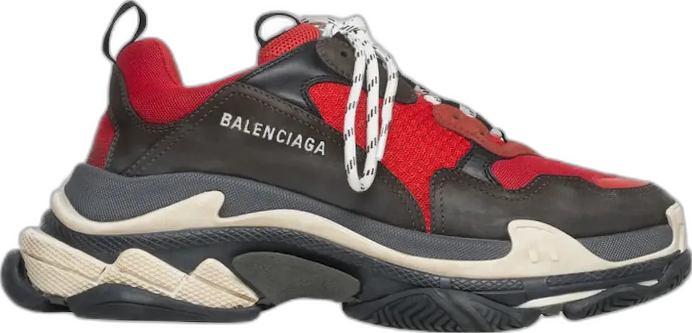  Balenciaga Triple S Red Black 2019