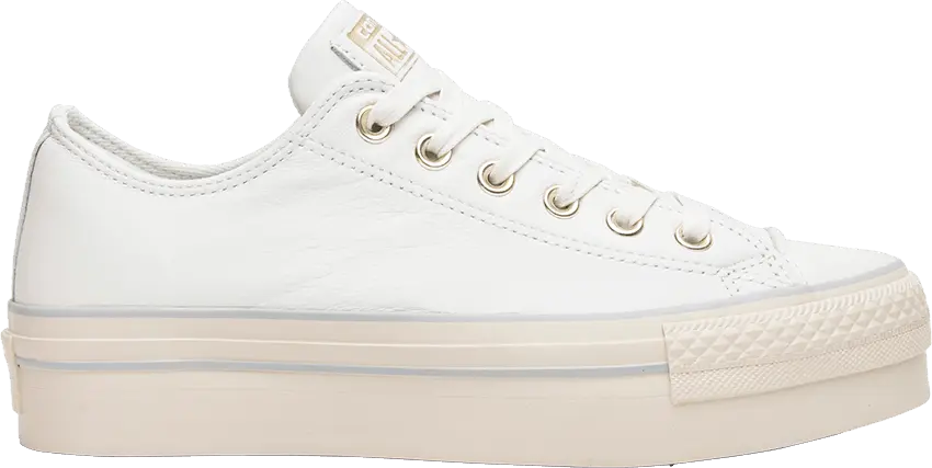  Converse Chuck Taylor All Star Leather Platform Ox &#039;Star White&#039;