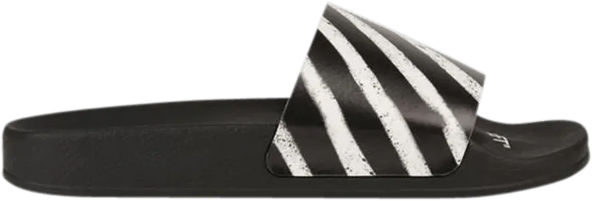  Off-White Wmns Spray Stipes Sliders &#039;Black White&#039;