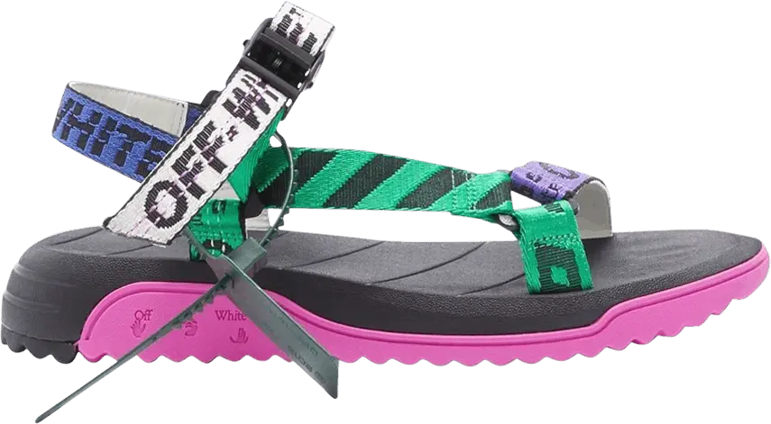  Off-White Wmns Trek Sandal &#039;Green Fuchsia&#039;