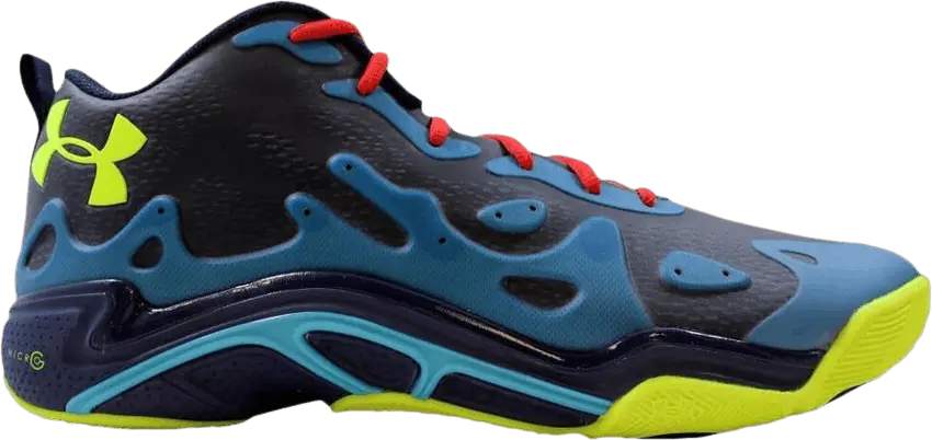  Under Armour Micro G Anatomix Spawn 2 Low &#039;Midnight Navy Volt&#039;