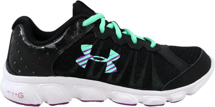  Under Armour Micro G Assert 6 GS &#039;Black Purple Blue&#039;