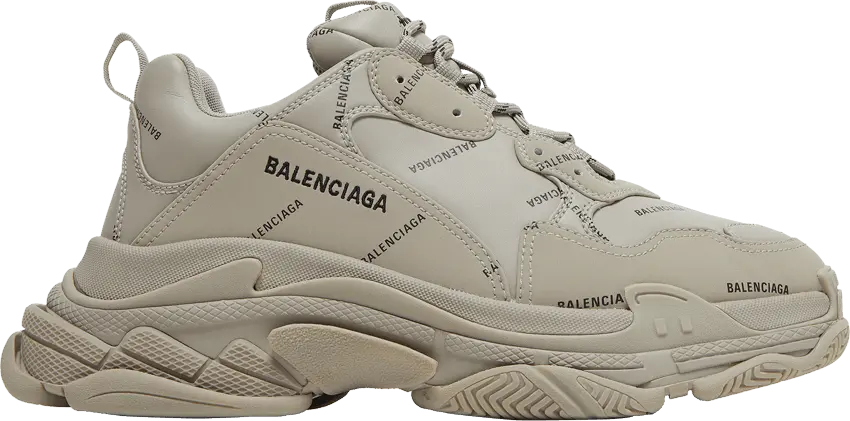  Balenciaga Triple S Sneaker &#039;Allover Logo - Beige&#039;