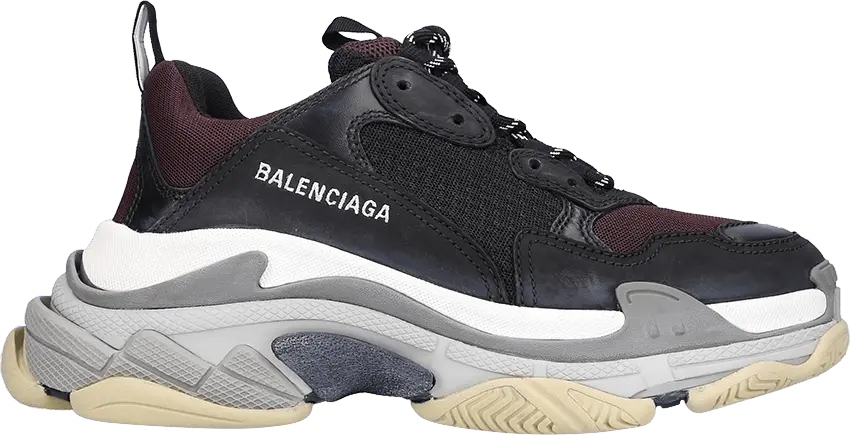  Balenciaga Triple S Sneaker &#039;Black Burgundy&#039;