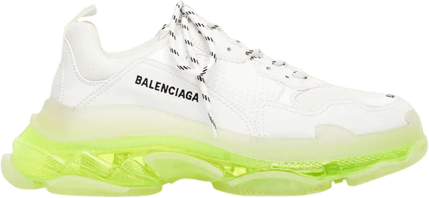  Balenciaga Triple S Sneaker &#039;Clear Sole - White Fluo Yellow&#039;