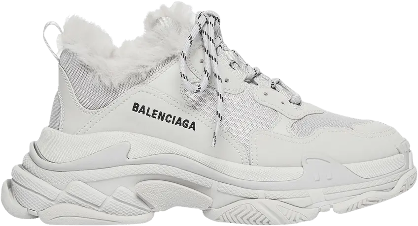  Balenciaga Triple S Sneaker &#039;Faux Fur - Grey&#039;