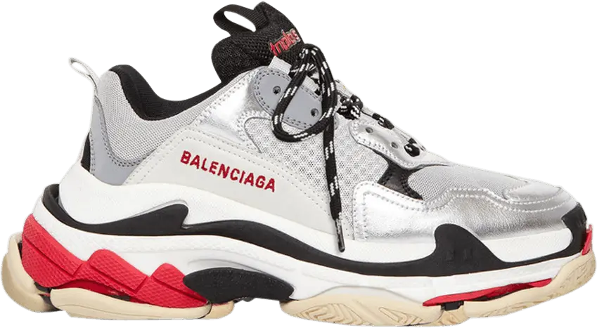  Balenciaga Triple S Sneaker &#039;Red Silver White&#039; 2019